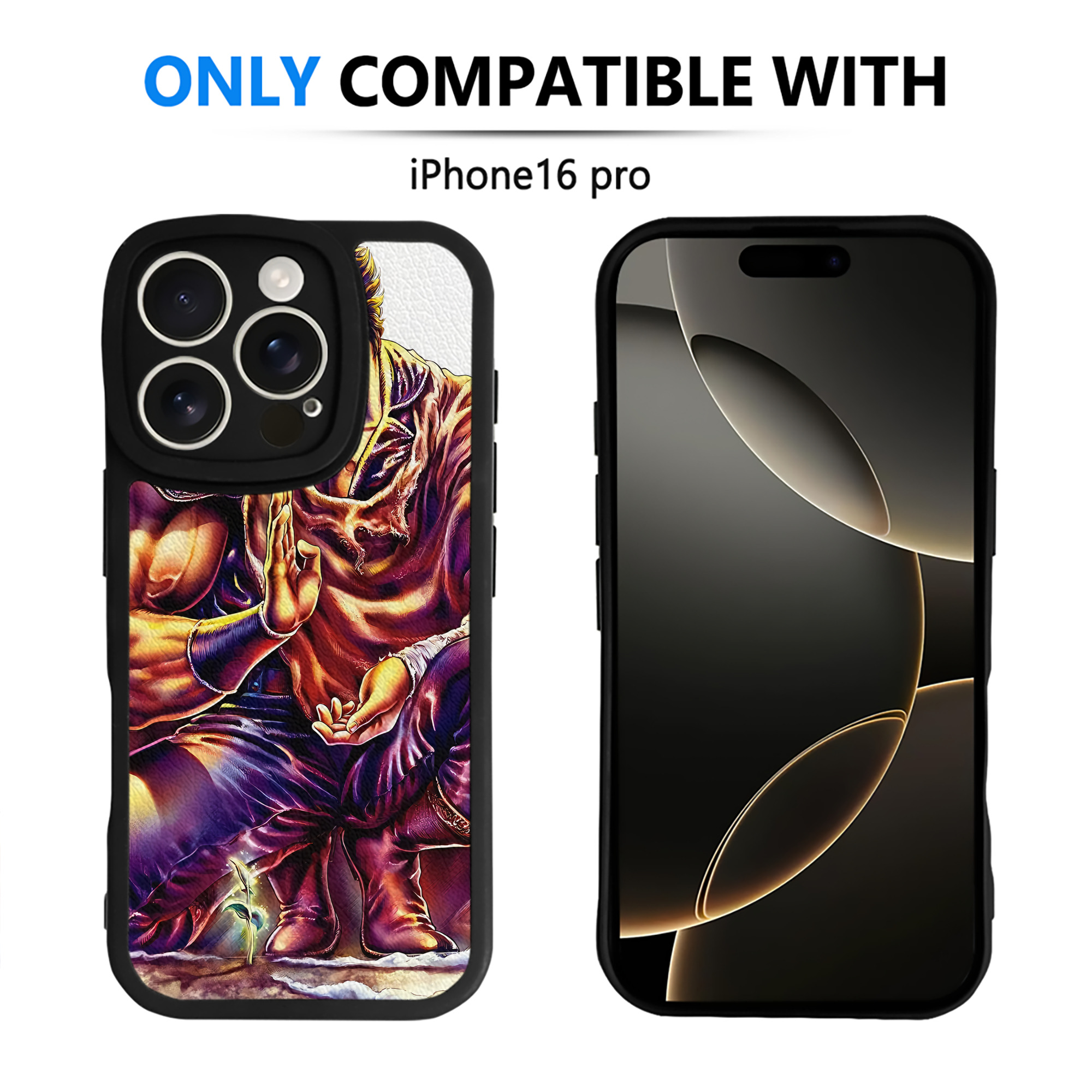 （画像用） 北斗の拳 Fist of the North Star 【iPhone 16シリーズ対応】シリコンスマホケース（レザー調） 材質：シリコン